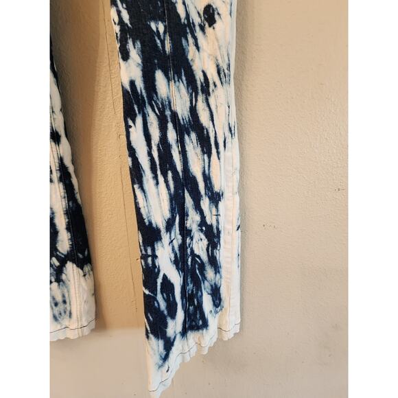XX by Mexx Y2K Low Rise Tie Dye Cargo Denim Wide Leg Women's Jeans SZ 2 - Picture 7 of 11
